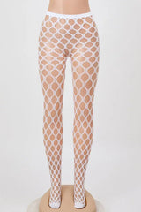 Glow-in-the-Dark Honeycomb Fishnet Tights UV Reactive