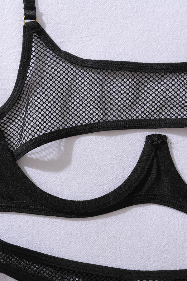 Sheer Fishnet Bra and Panty Set