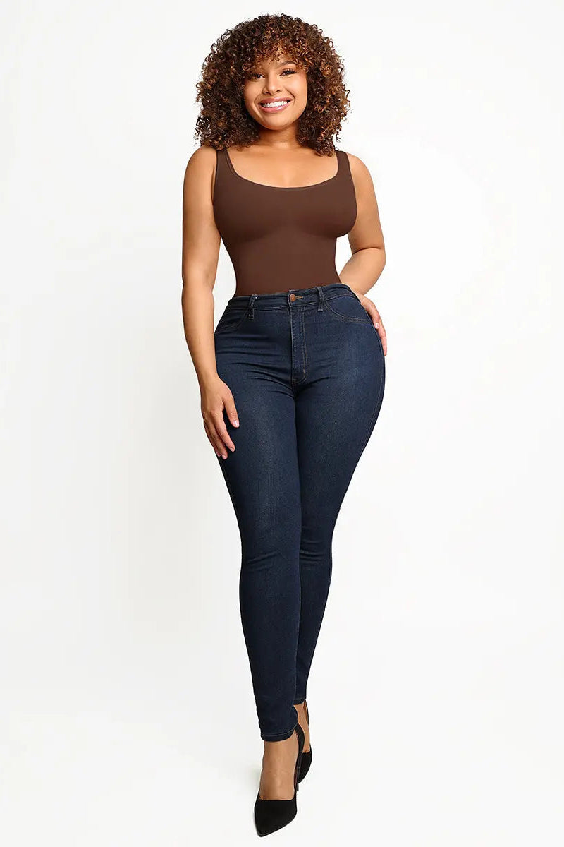 Classic Mocha Slimming Bodysuit Tank