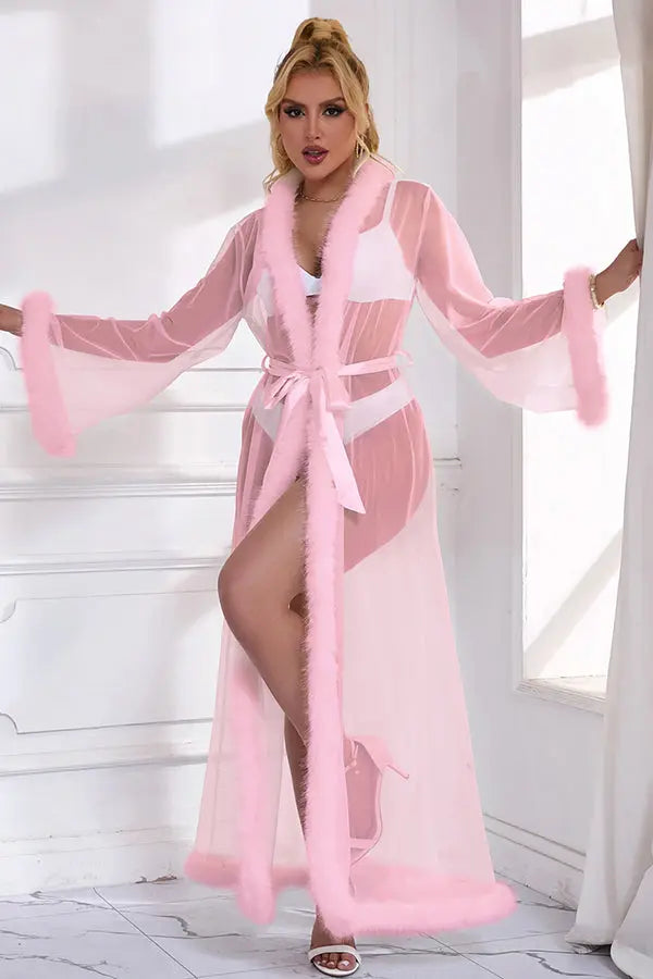 Old-Hollywood Pink Romance Robe