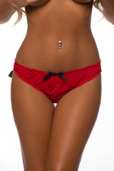 Red Ruched Rene Ruffle Panty