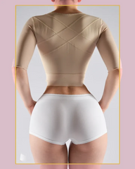 Strapless Top With Middle Sleeve Breasted Hood