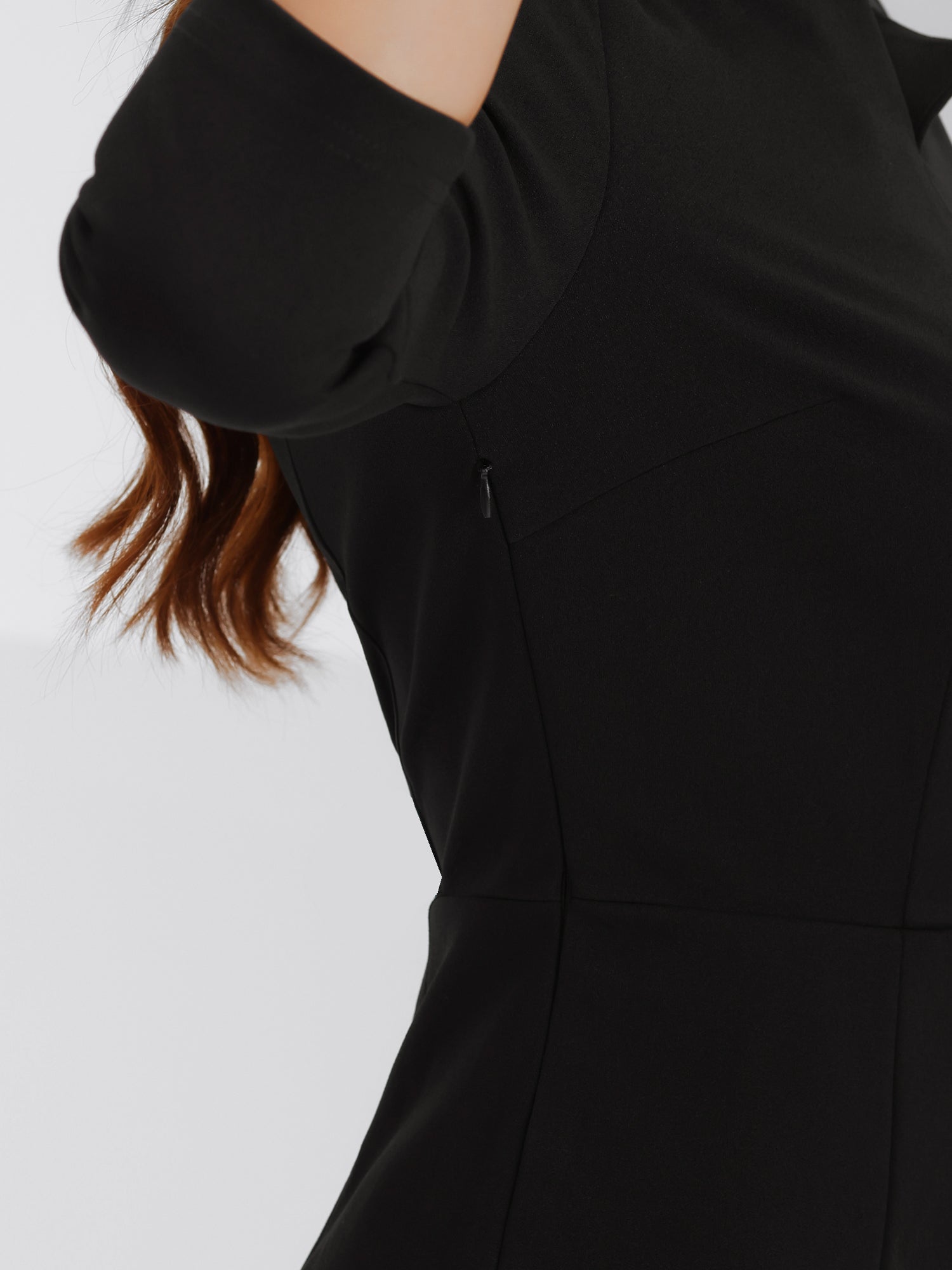Notch Neck 3/4 Sleeve Work Office Business Midi Sheath Dress
