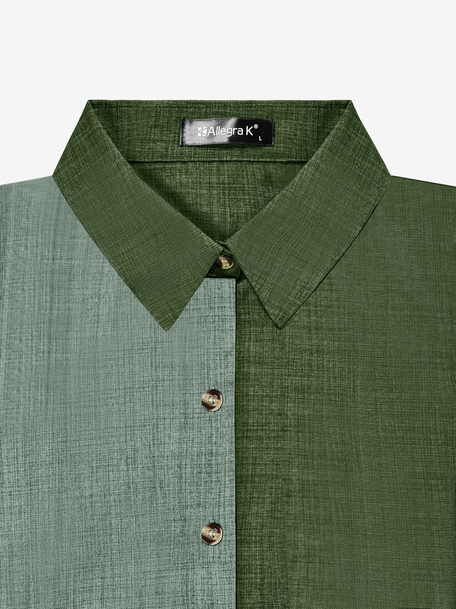 Collared Long Sleeves Button Down Work Shirt