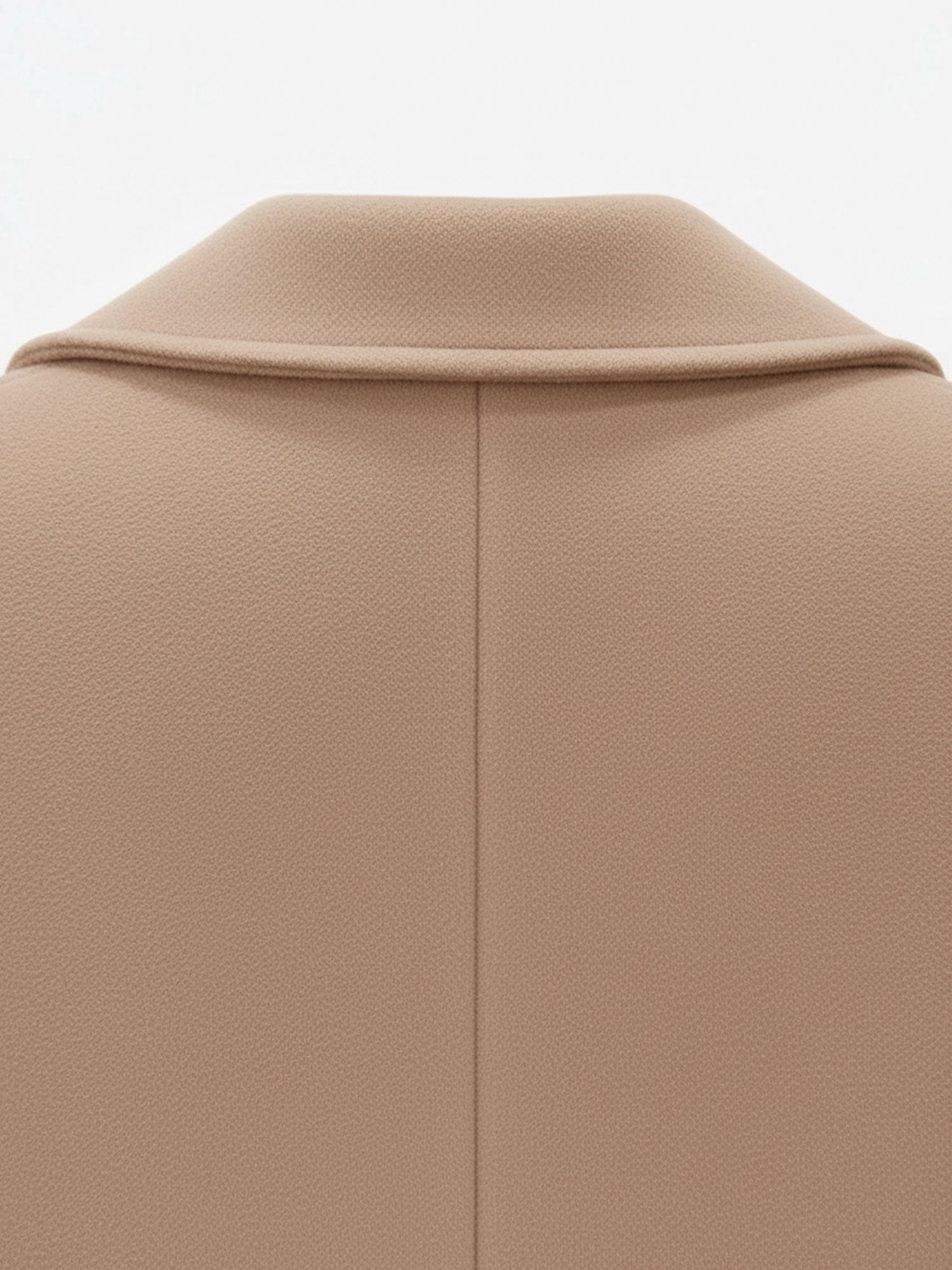 Notched Lapel Double-Breasted Fully Lined Mid-Length Coat