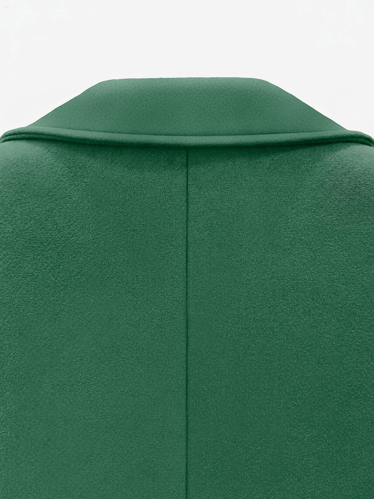 Notched Lapel Double-Breasted Fully Lined Mid-Length Coat