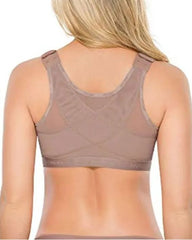 Women's Front Closure Bra Post-Surgery Posture Corrector Shaper Push Up Tops with Adjustable Hook-eye