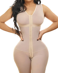 Women Breathable Shapewear Strong 3 Level Clasp Bodysuit With Arotch Opening Weight Loss Fajas