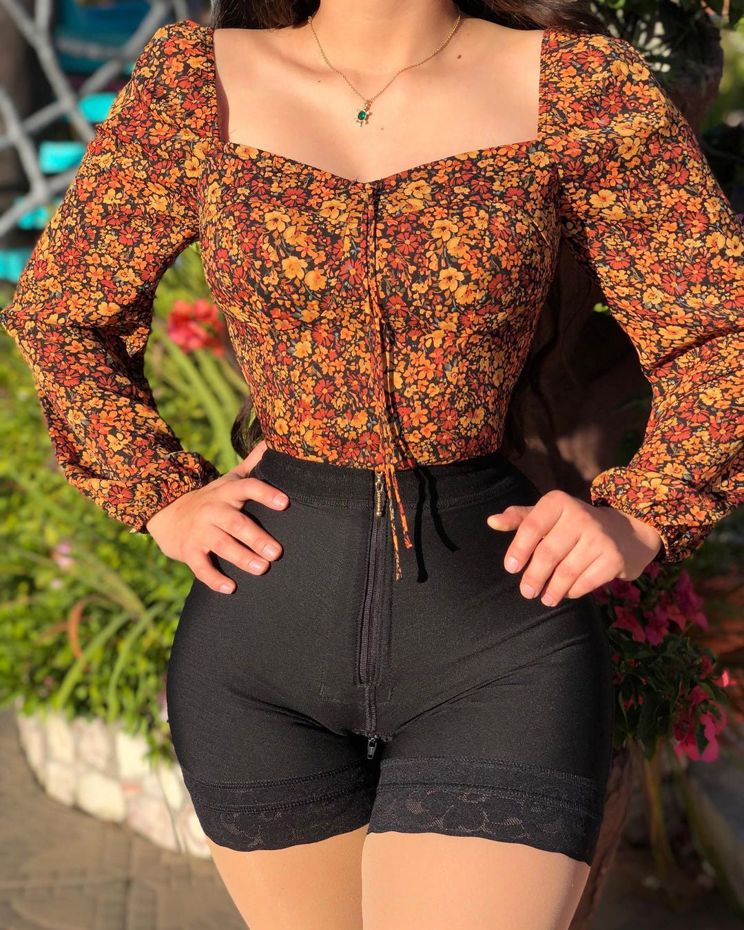 Button Breasted Zippered High Waist Butt Lift Shapers