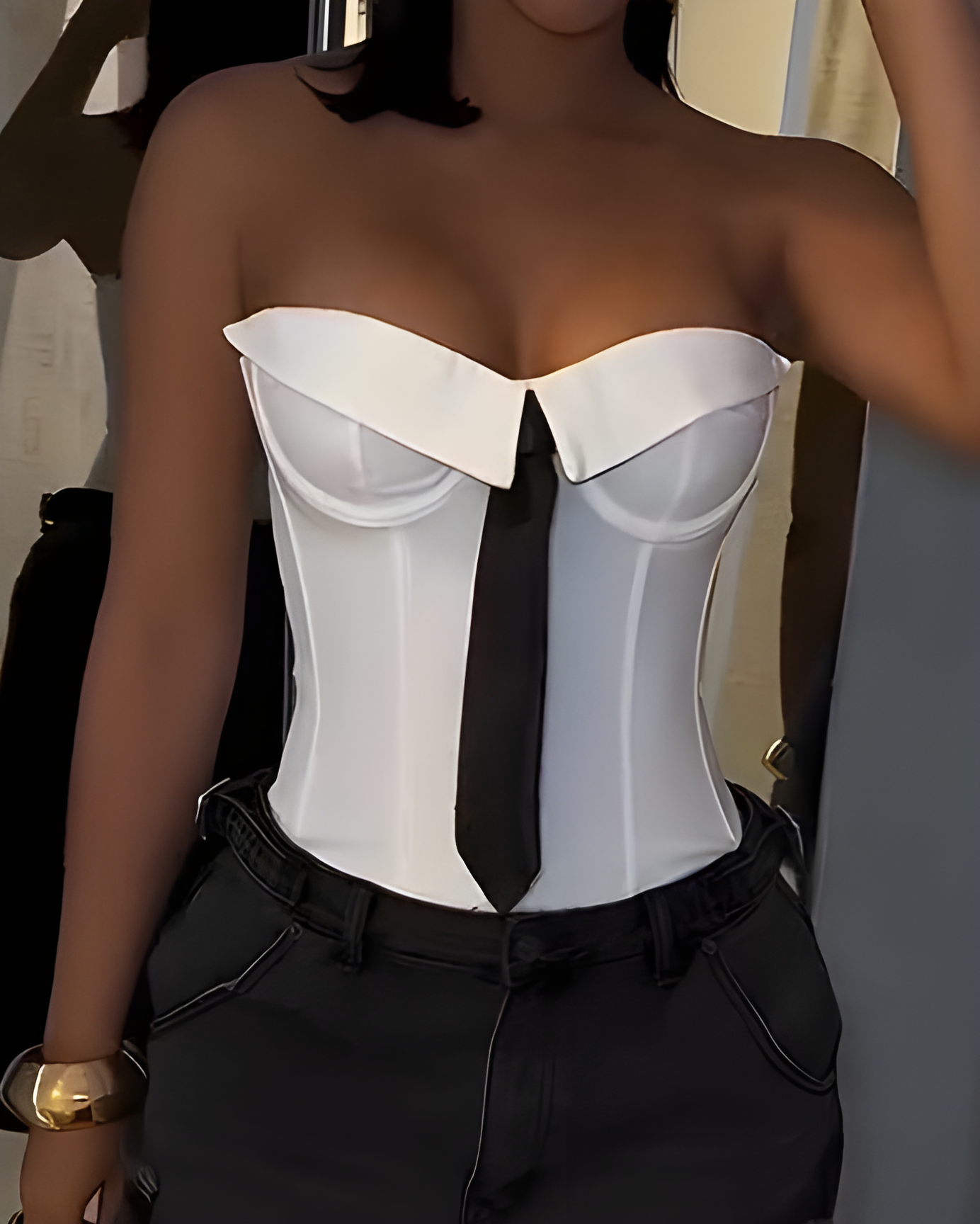 Bandeau Tie Slimming Corset Top