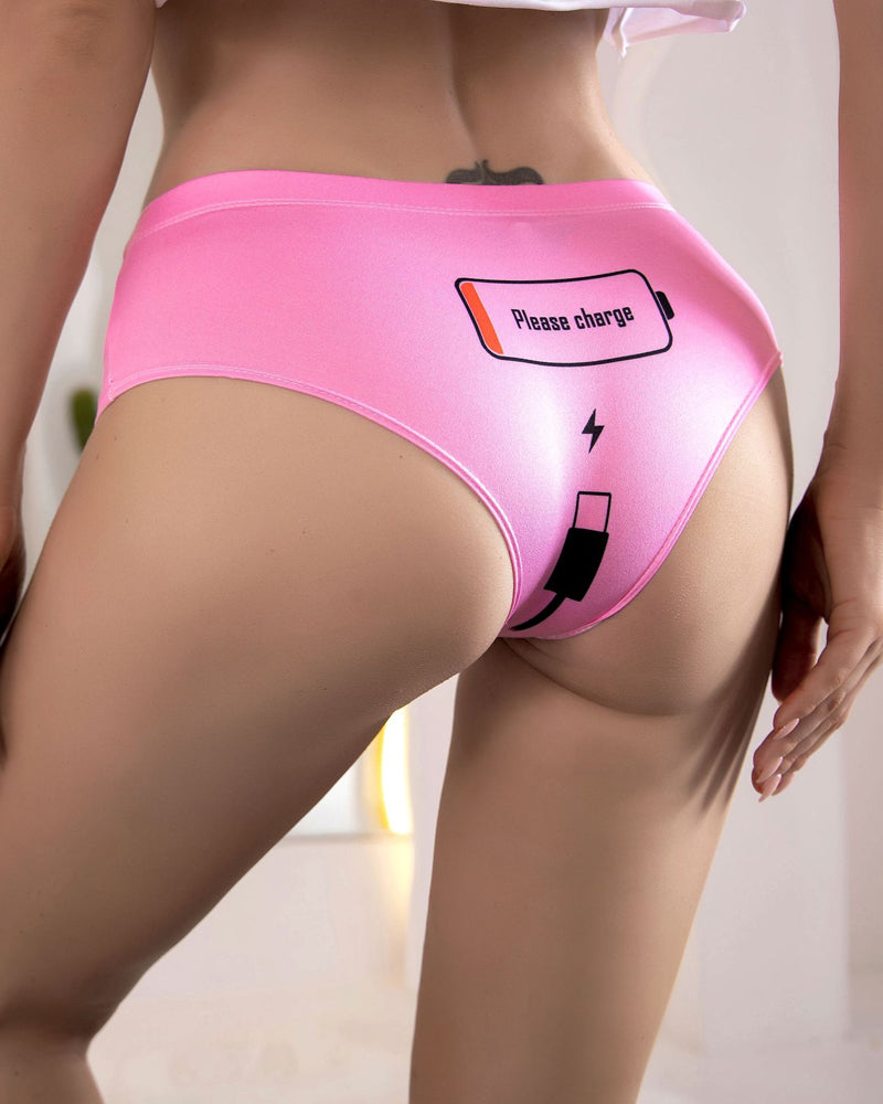 Hip-Covering Printed Briefs