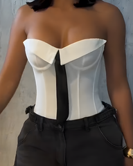 Bandeau Tie Slimming Corset Top