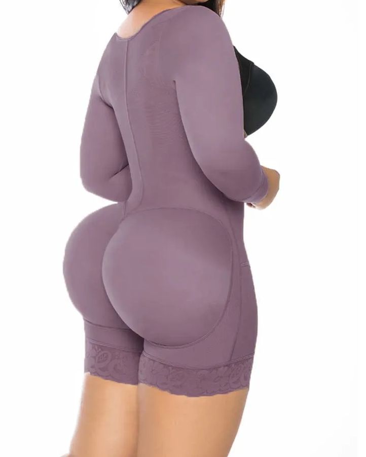 Women Full Body Waist Trainer Zipper Tummy Control Upper Arm Open Bust Slimmer Corset Shaper Girdle