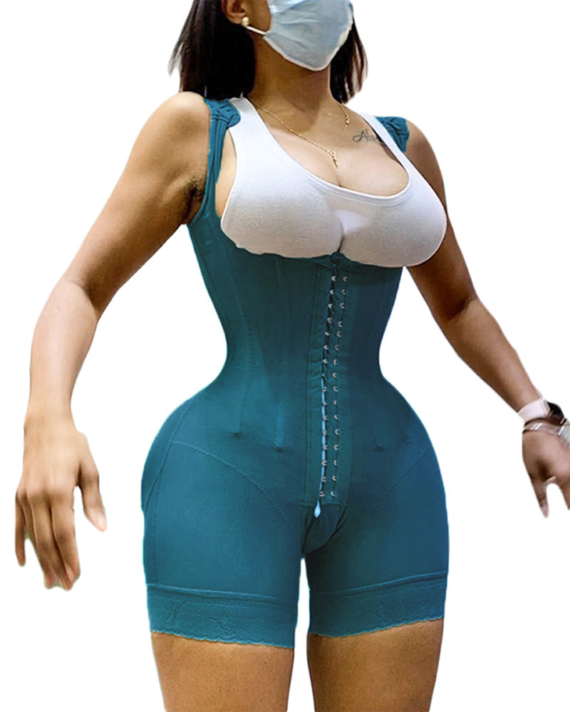 Women's Shapewear HOOK AND EYE CLOSURE Tummy Control  Adjustable Crotch  Open Bust Bodysuit