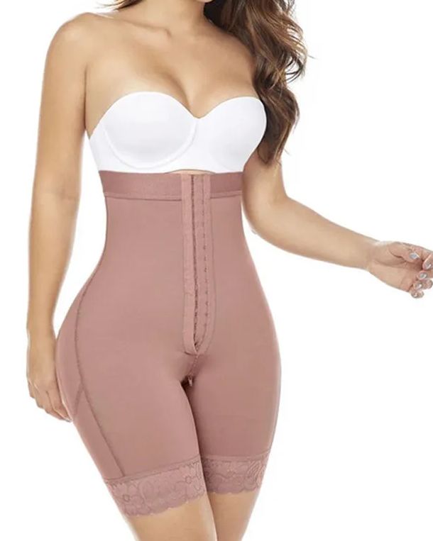 High Waist Tummy Control Adjustable Front Closure Shorts