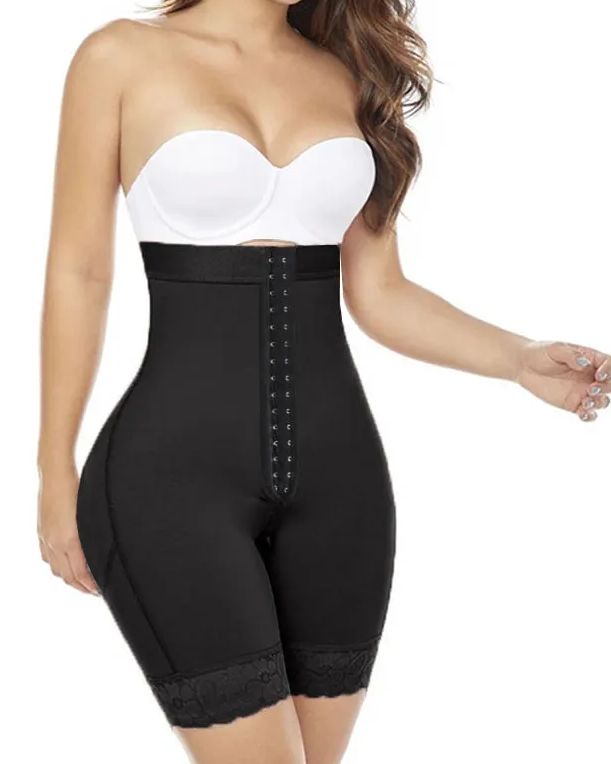 High Waist Tummy Control Adjustable Front Closure Shorts