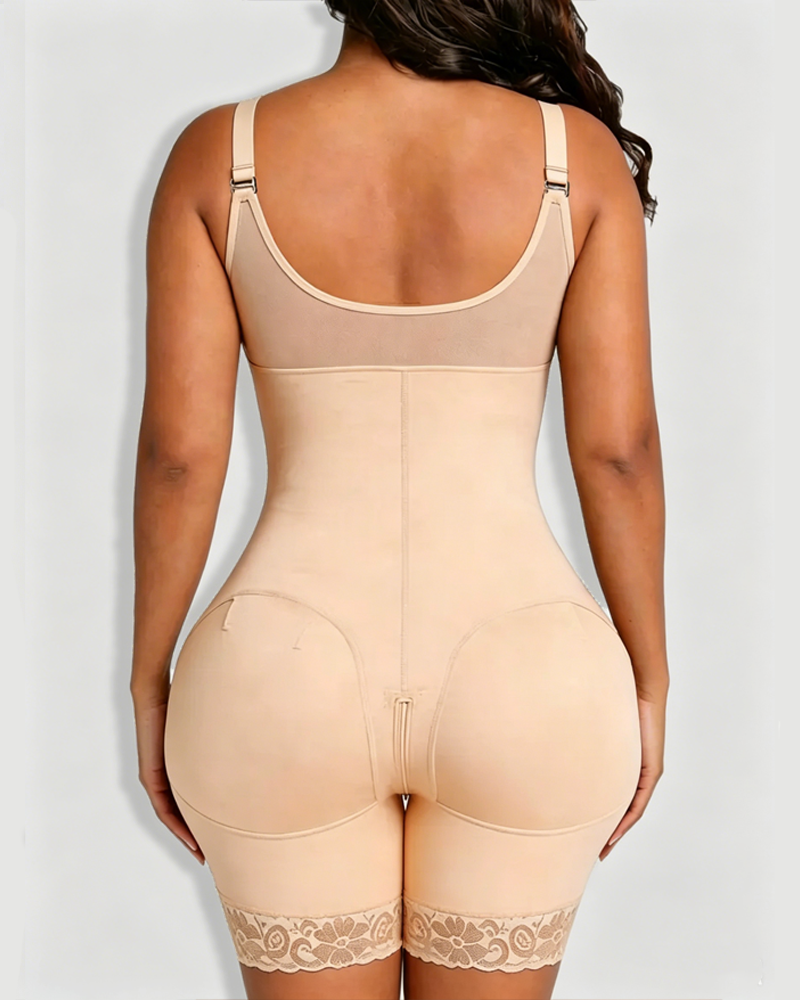 Zipper Tummy Control & Butt Lifter Shapewear Bodysuit
