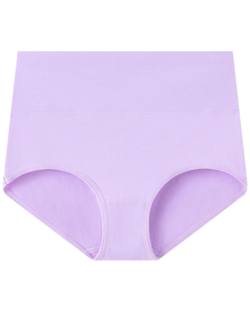Plus-Size Pure Cotton High-Waisted Tummy Control And Hip-Hugging Underwear