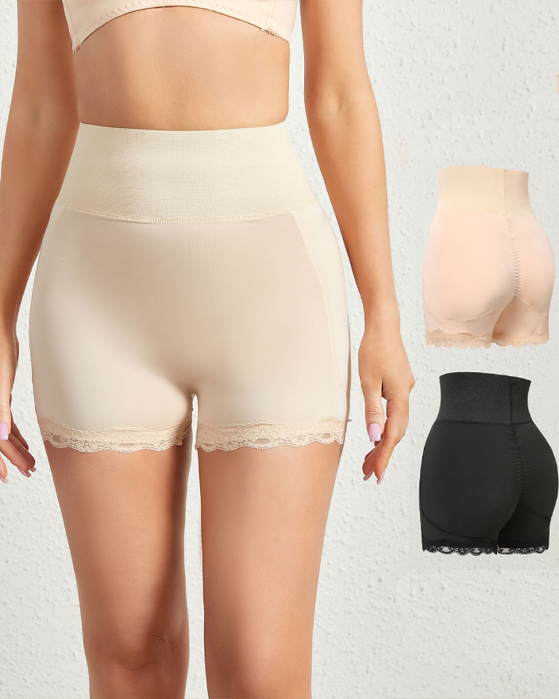 Breathable Tummy-Flattening Hip-Enhancing And Shaping Shorts With Padding