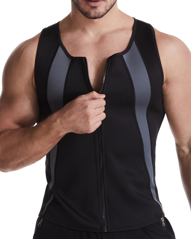 Mens Hot Shaper Tank Top Sweat Sauna Suit Waist Trainer Slimming Tummy Control Workout Exercise Vest for Weight Loss