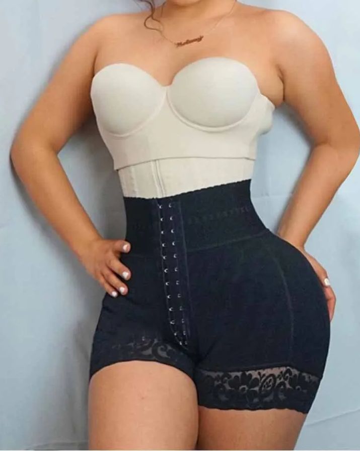 BBL Shorts Double Compression High Waisted With Mid-section Tummy Control Curvy Fit