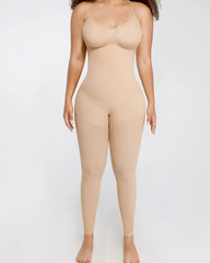 Seamless Breast Support Waist and Abdomen Shaping Mid Thigh Body Shaper