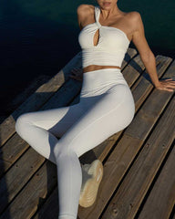 One Shoulder Ruched Bra