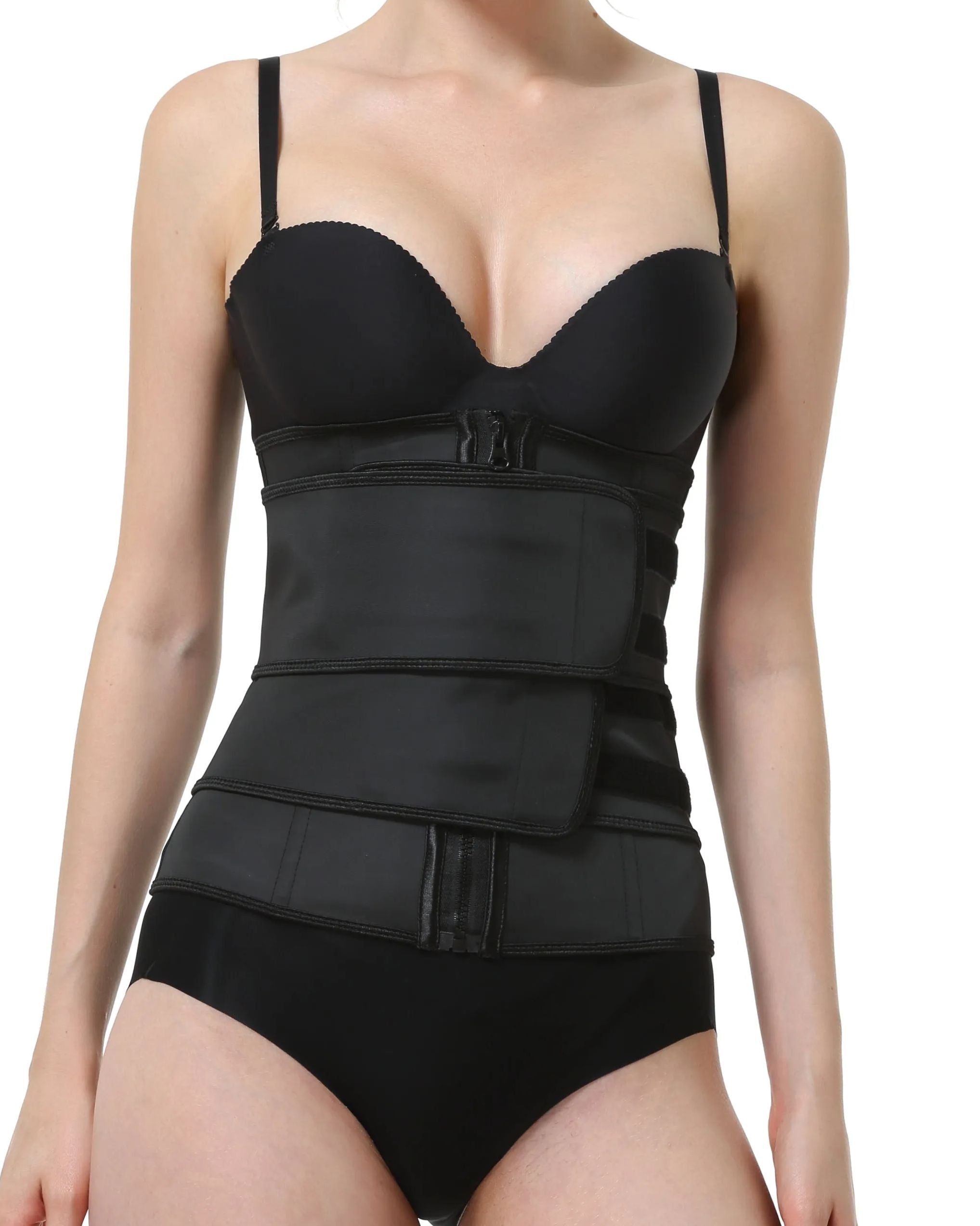 Corset Latex Buckle Waist Corset Belt LATEX Rubber Straps Corset