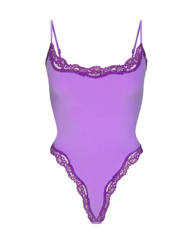 Sexy Halter-Neck Lace Bodysuit