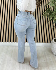 High compesion Rise Belly Control Flare Jeans