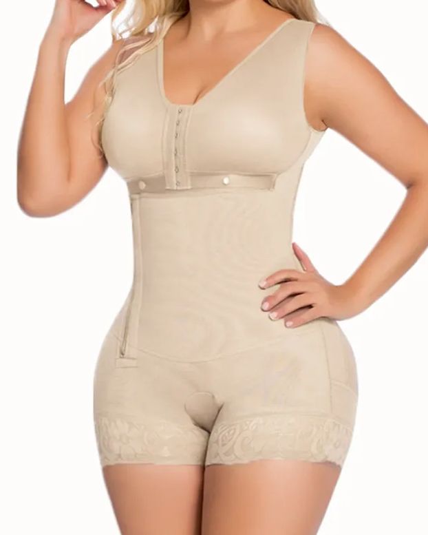 Plus Size Postpartum Sleeveless Short Bodysuit Shaper