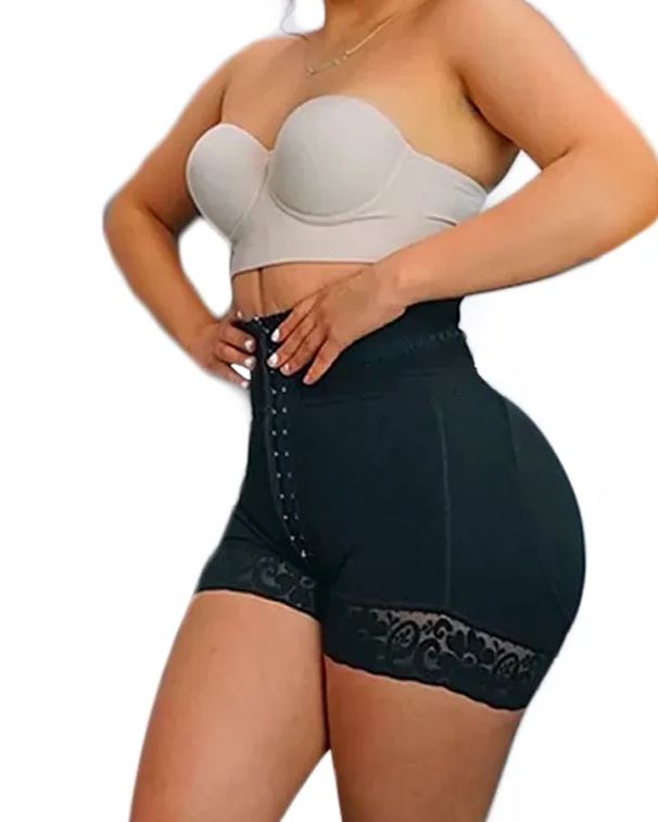 BBL Shorts Double Compression High Waisted With Mid-section Tummy Control Curvy Fit
