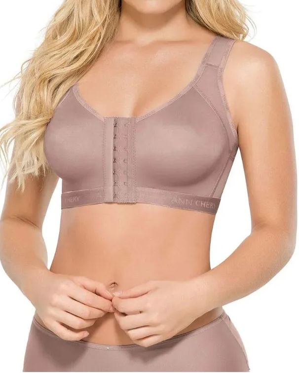 Women's Front Closure Bra Post-Surgery Posture Corrector Shaper Push Up Tops with Adjustable Hook-eye