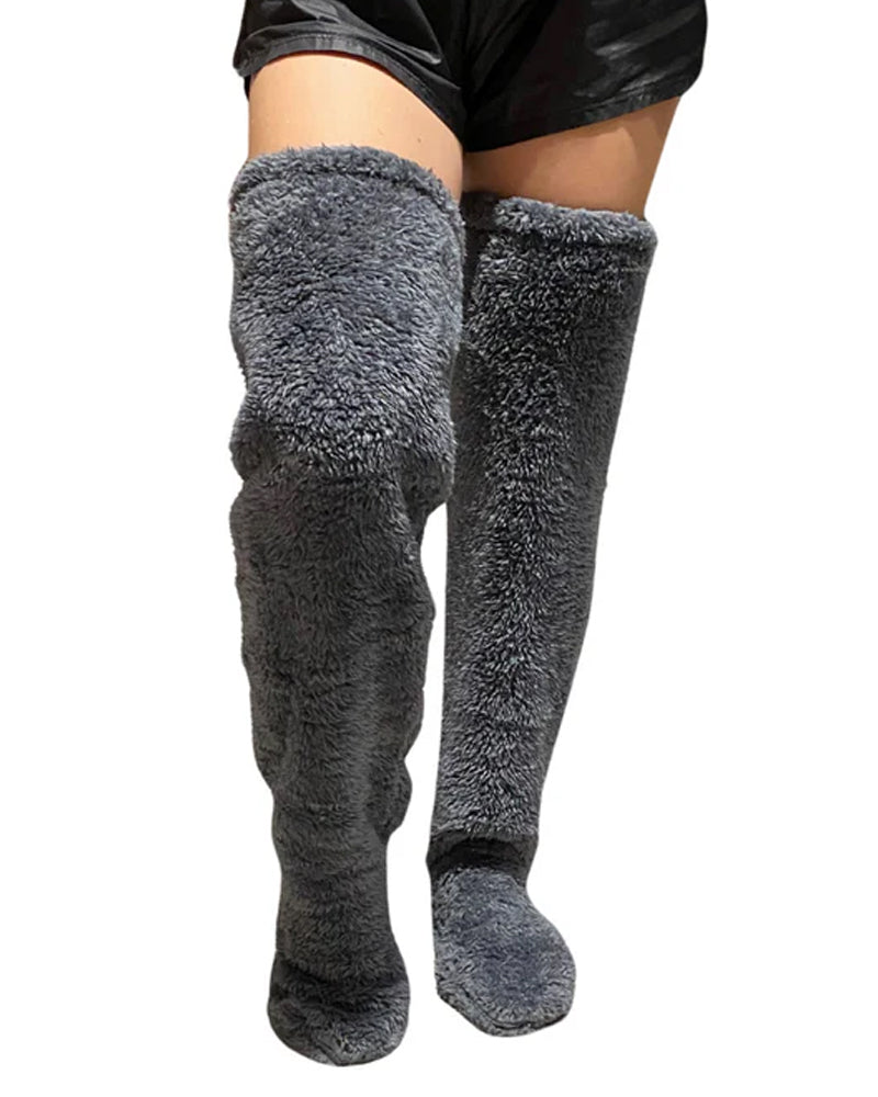Fuzzy Legs Sock Slippers