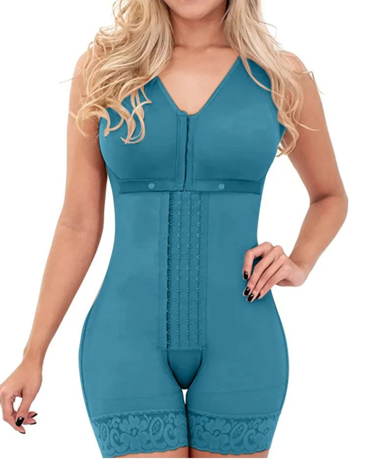 Compress Shapewear For Women Hook And Eye Closure Adjustable Breast Support Tummy Control Bodysuit Bodyshaper