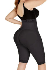 Double Compression High-Waisted Butt Lifting Shorts Knee Short And Lift Buttoks