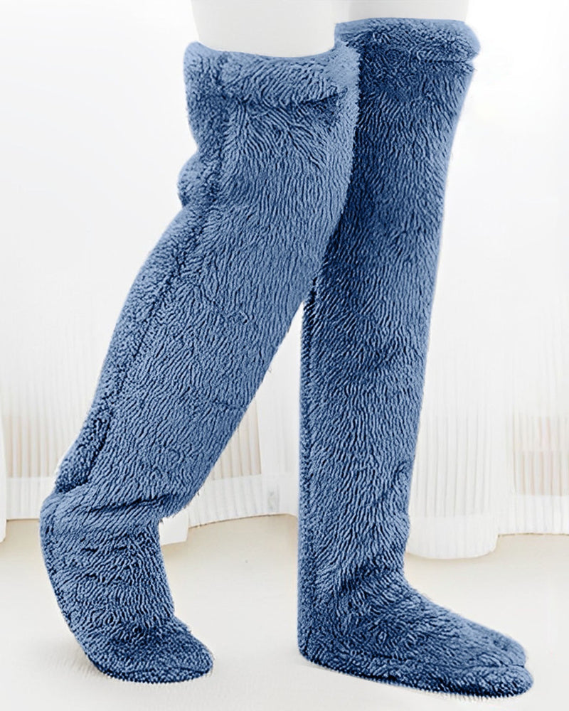 Fuzzy Legs Sock Slippers
