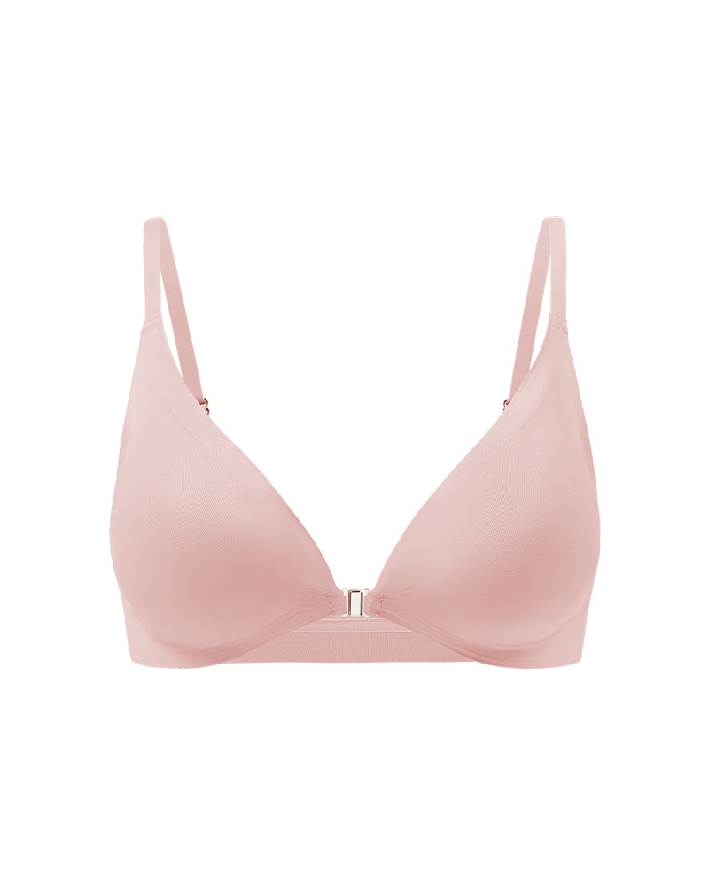 Seamless Front-Closure Bra For Small Busts Supportive And Comfortable Wire-Free