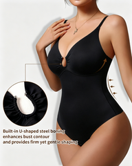 Deep V Keyhole Tummy Control Butt Lifting Shapewear Bodysuit