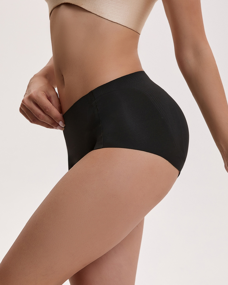 Seamless High-Waist Butt Lifter Panty with Removable Hip Pads