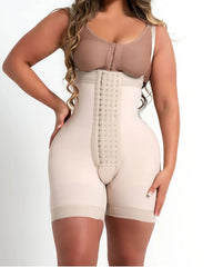 High Double Compression Garment Abdomen Control Hook And Eye Closure Tummy Control Adjustable Bodysuit