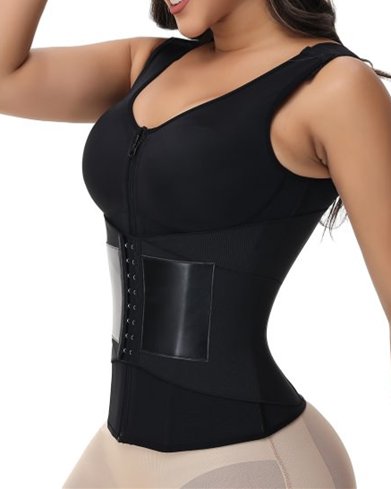 Zipper + Button Double Pressure Women's Waist Trainer