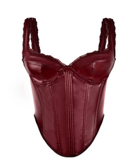 Leather Lace Camisole Corset