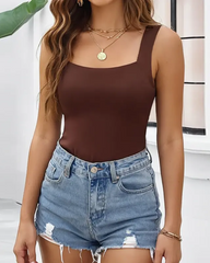 High Elastic Seamless Sleeveless Cami Shaper Vest With Built-In Bra