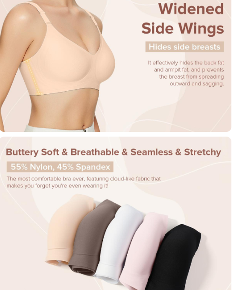 Comfortable Jelly Seamless Wire-Free Push-Up Bra