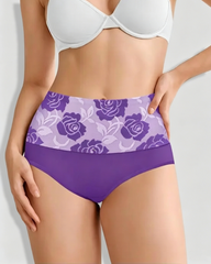 Floral Pattern Cotton High-Waist High-Elastic Tummy Control & Butt Lifting Panties