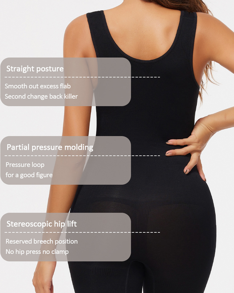 Plus Size Low-Cut Tummy Control And Hip Lifting Bodysuit