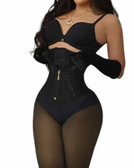 Women Waist Trainer Corset Zipper Hook Shapewear Double Control Body Shaper Tummy Waist Cincher