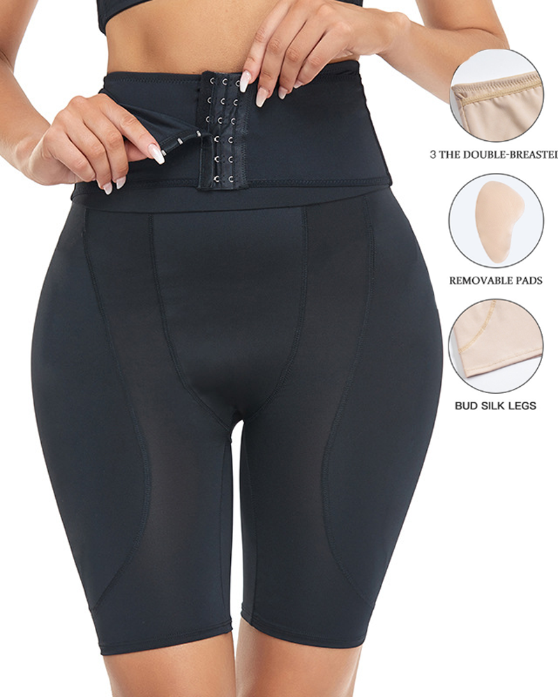 High-Waisted Tummy-Tucking Shorts With Hip-Enhancing And Butt-Lifting Sponge Padding