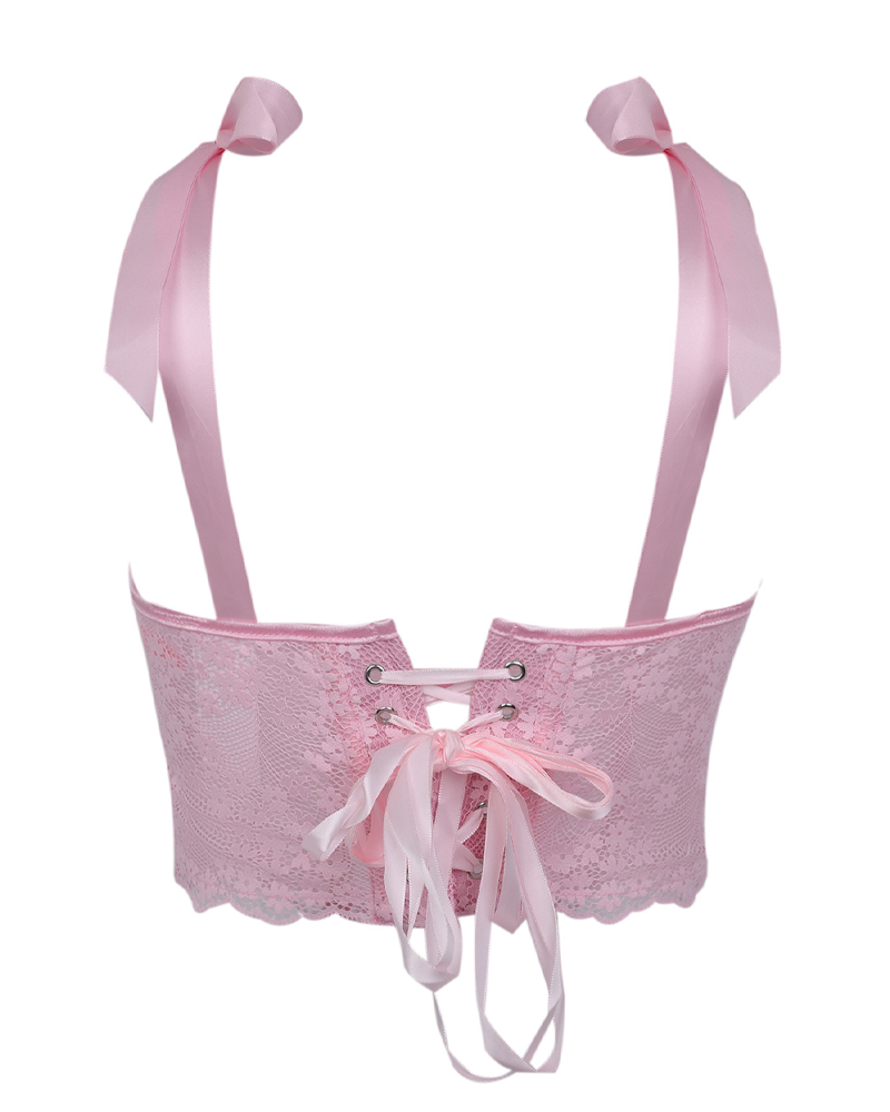 Lace-Trimmed Sexy Corset